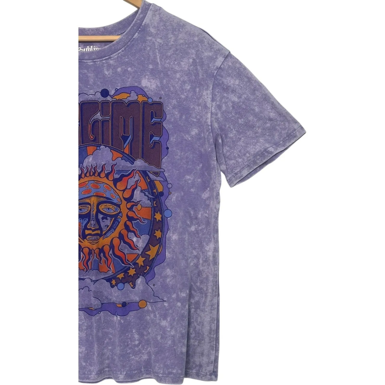 Sublime Shirt Womens XL Purple Acid Wash Summer Tour 1995 Graphic Short Sleeve - Image 6