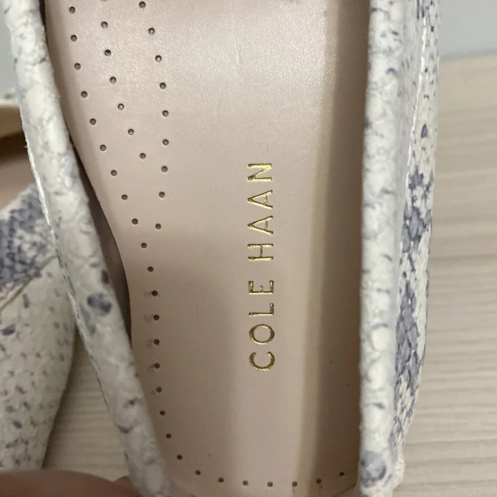 Cole Haan Evelyn Driver loafer snakeskin printer leather slip on shoes size 5 - Image 7