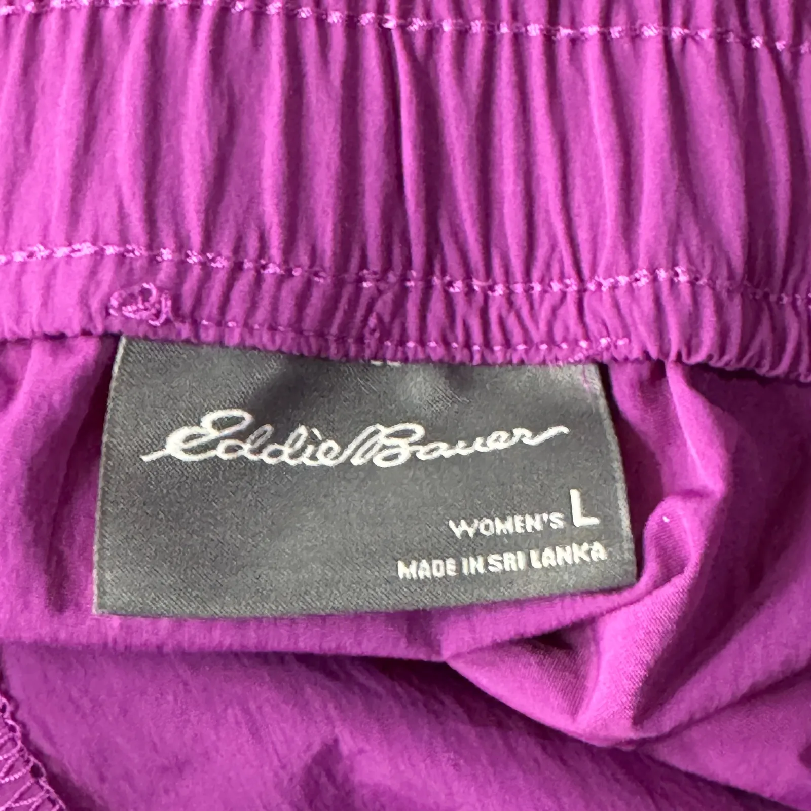 Eddie Bauer Large Mountain Crinkle Shorts Wicking Quick-Dry Pull-On UPF 50 New - Image 6