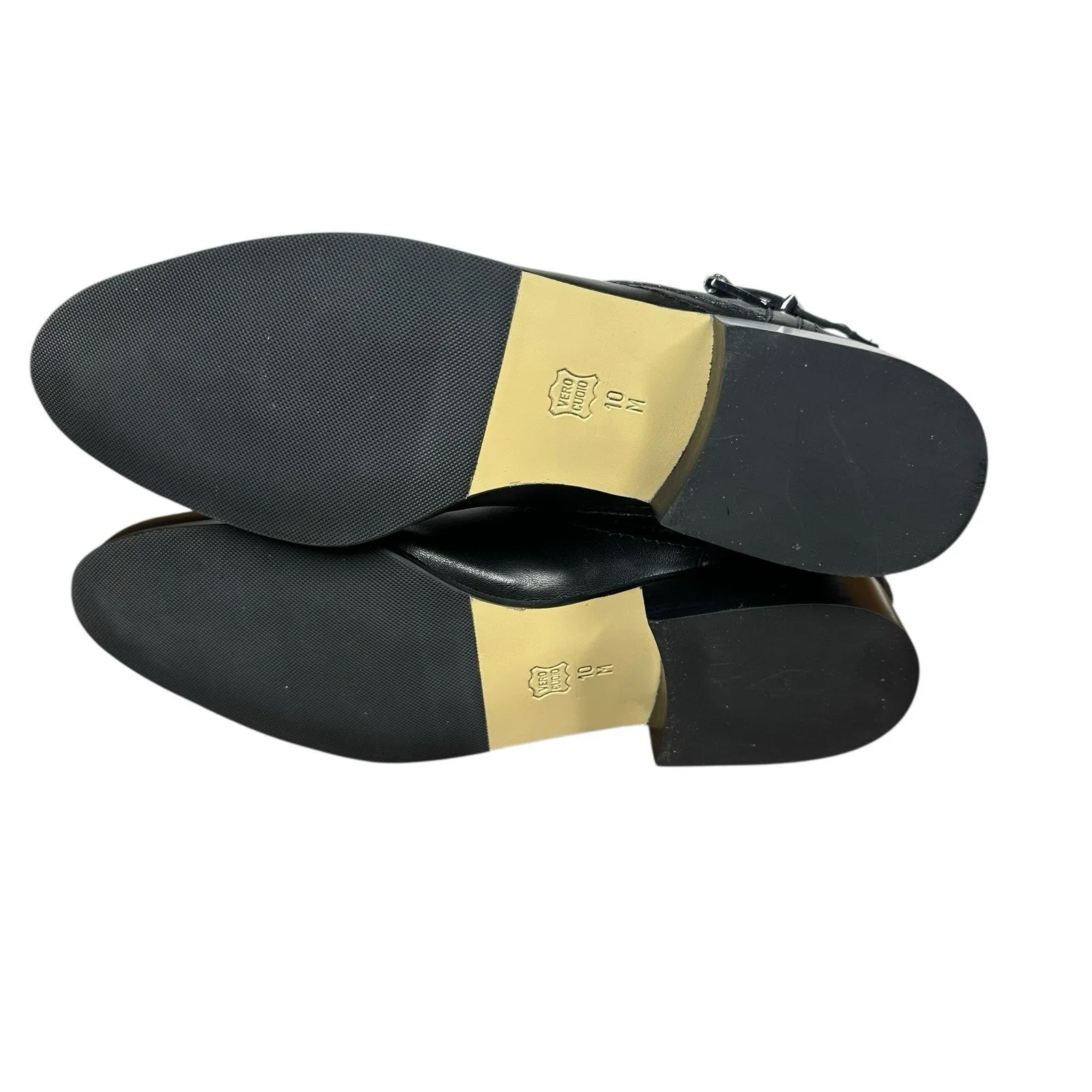 Chicos Boots Womens 10M Black Leather Quilted Mid Calf Zip Buckle Moto - Image 9