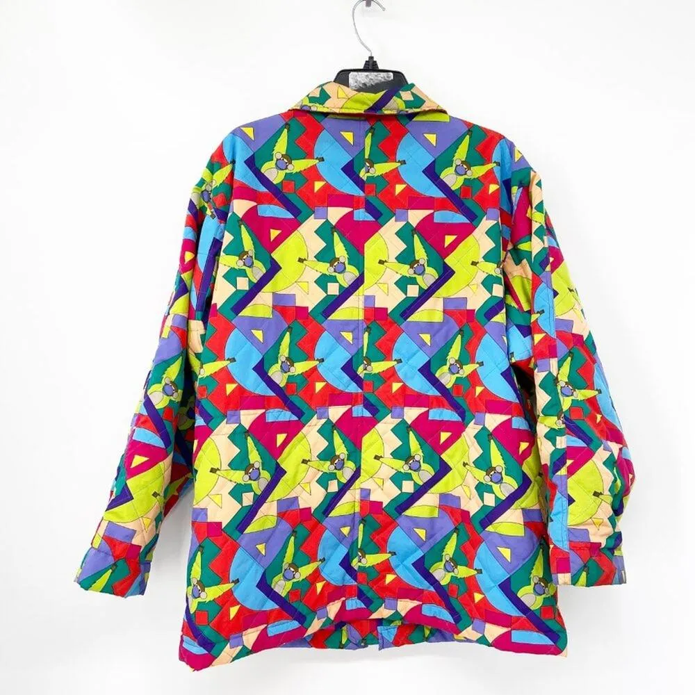 Nobuo Ikeda Vintage K Pop Monkey Geometric Jacket Yellow Size 6 - Image 7