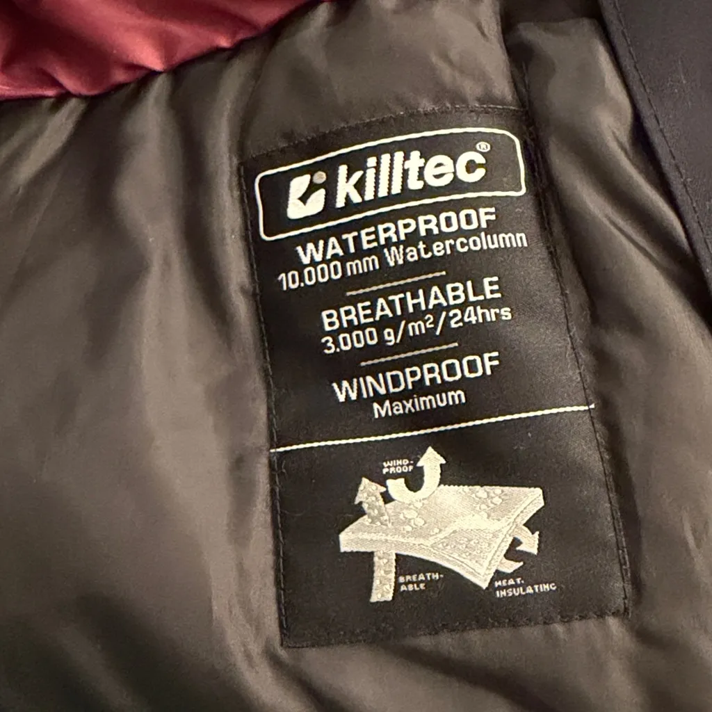 Killtec insulated ski snowboard jacket winter snow coat warm size 8 medium Pink - Image 14