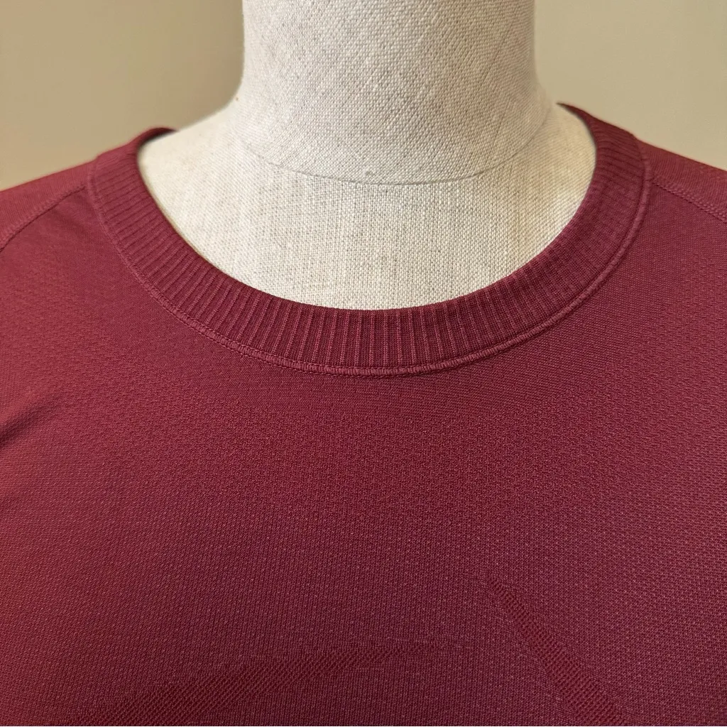 CRZ Yoga Women's Seamless Athletic Workout Short Sleeve Shirt Top Red Size M - Image 9