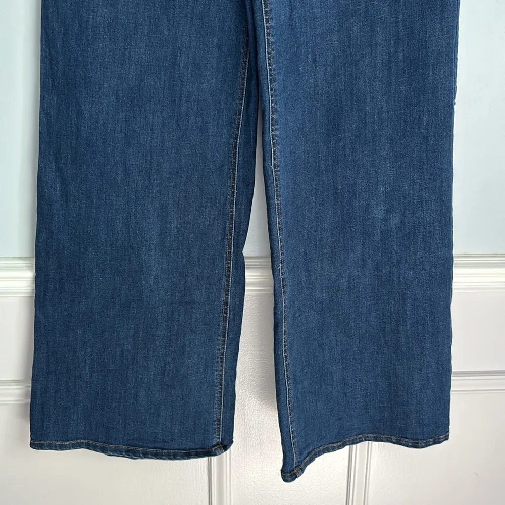 ModCloth The Grier Wide Leg Flare Jeans Ultra High Rise 90s Sz 16 Retro Vintage - Image 5