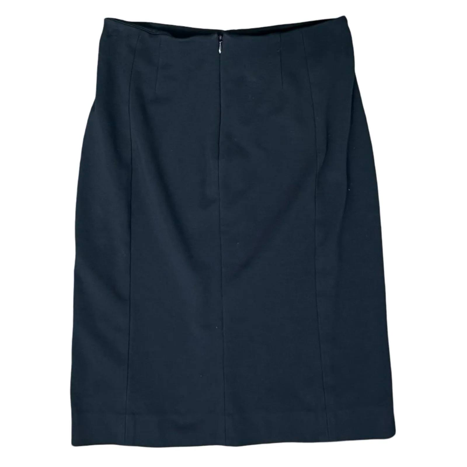 MM LaFleur Navy Blue Greenpoint Center Back Zip Pencil Skirt Front Slit Size 6 - Image 4