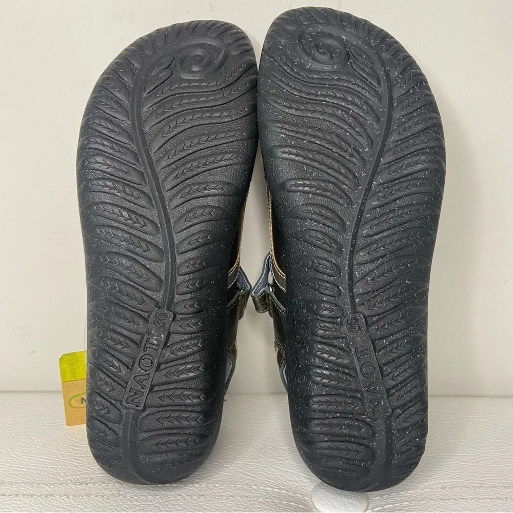 Naot Rongo Slingback Mary Jane Sandal in Mirror Leather Pewter Sz 36 US 5.5 NWT - Image 10