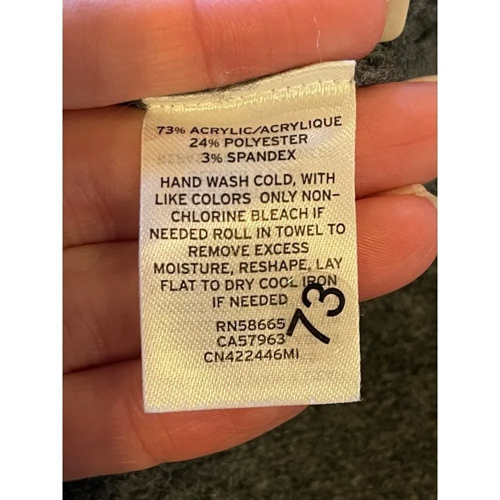 Caslon Gray Crew Neck‎ Long Sleeve Fuzzy Sweater Tunic Dress Size XS - Image 10