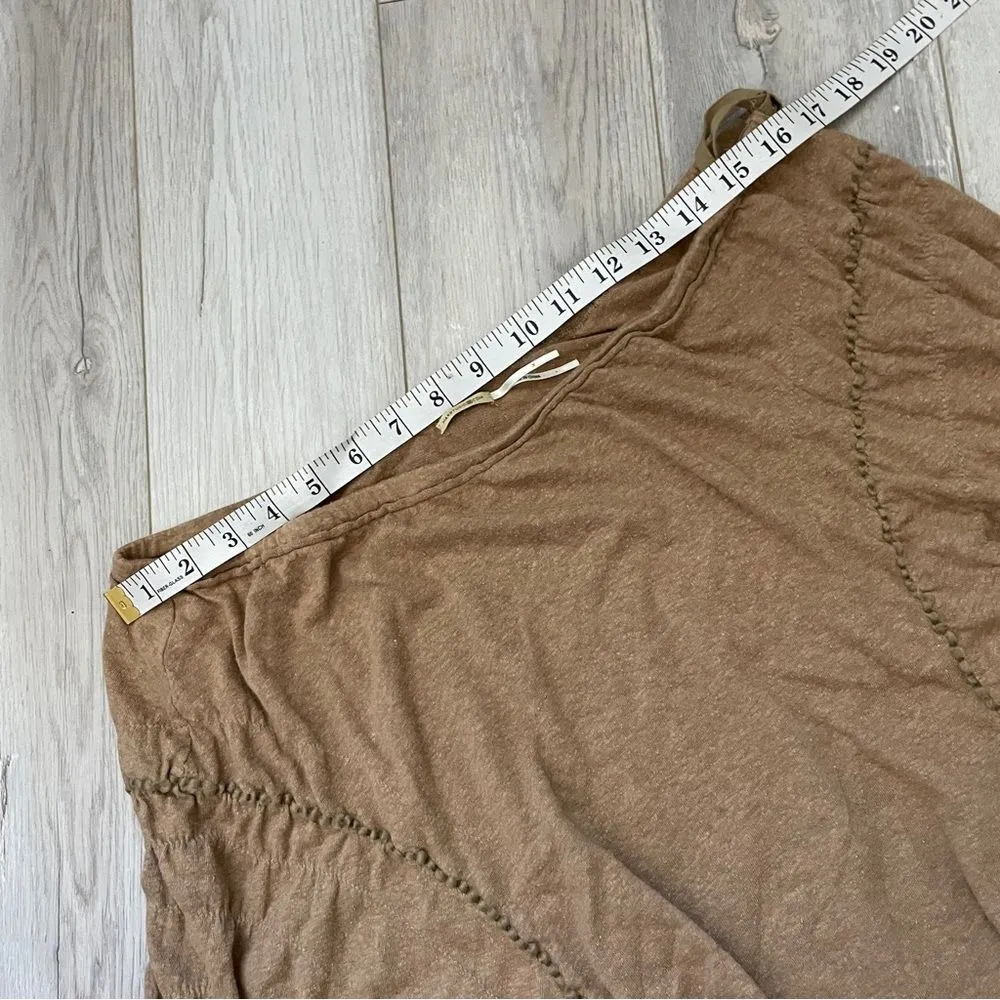 Max Studio Shirred Bohemian Midi Skirt Brown (Medium) flowy comfy lagenlook - Image 3