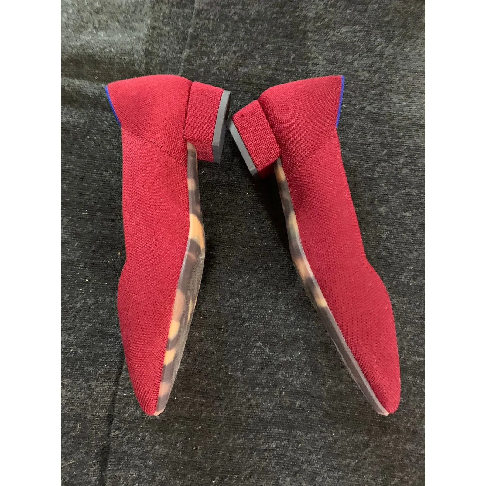 Rothys The Point Red Knit Pointed Toe Flats Women US W 6.5 EU 36.5 - Image 2