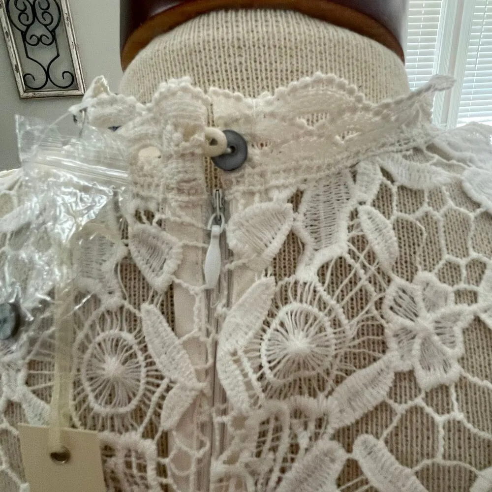 She & Sky Lace Pleated Dress NEW Size Large Boutique Bridal Feminine Shower - Image 5