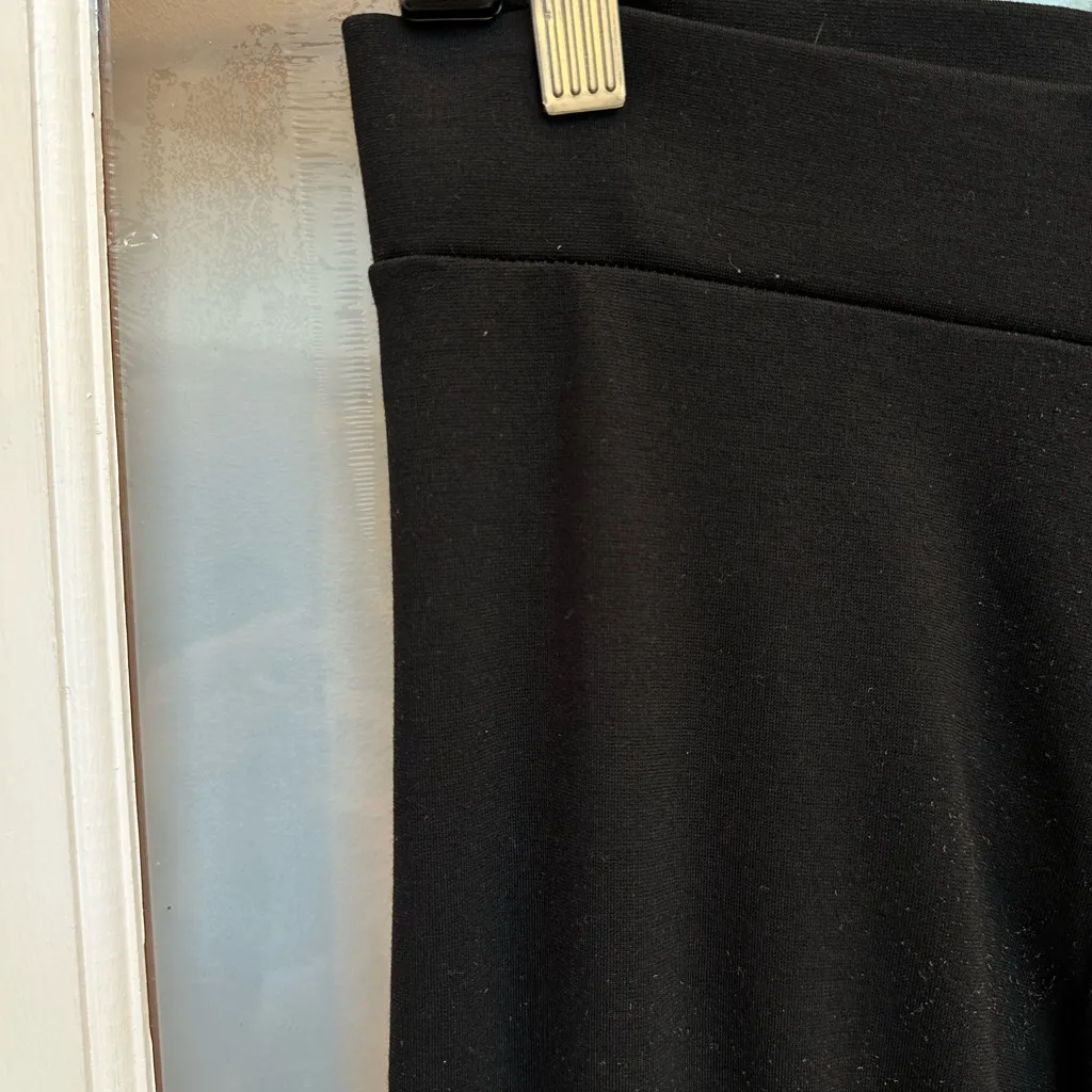 Vintage Neiman Marcus Ponte Black Moto Genuine Leather Insert Leggings Size S - Image 5