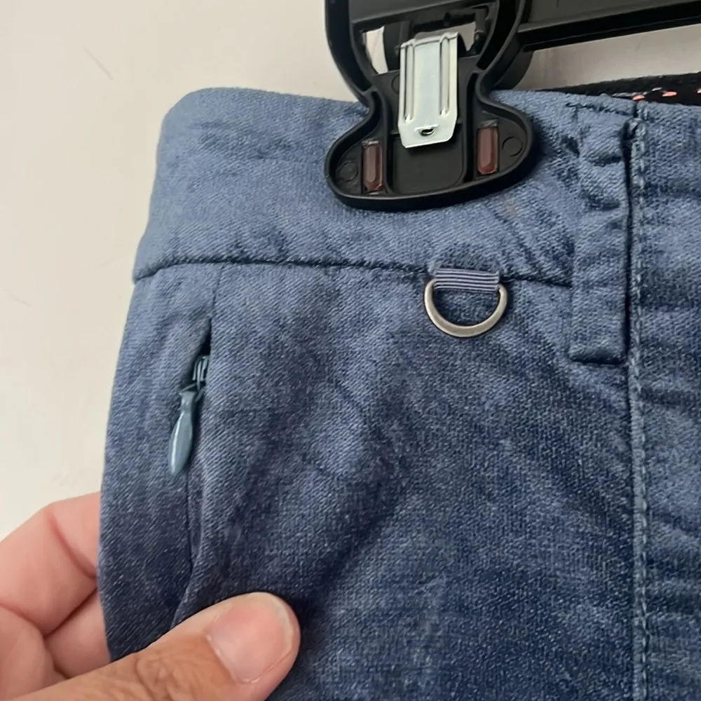 Anthropologie The Essential Slim Pants Women Size 12 Velvet Blue - Image 4