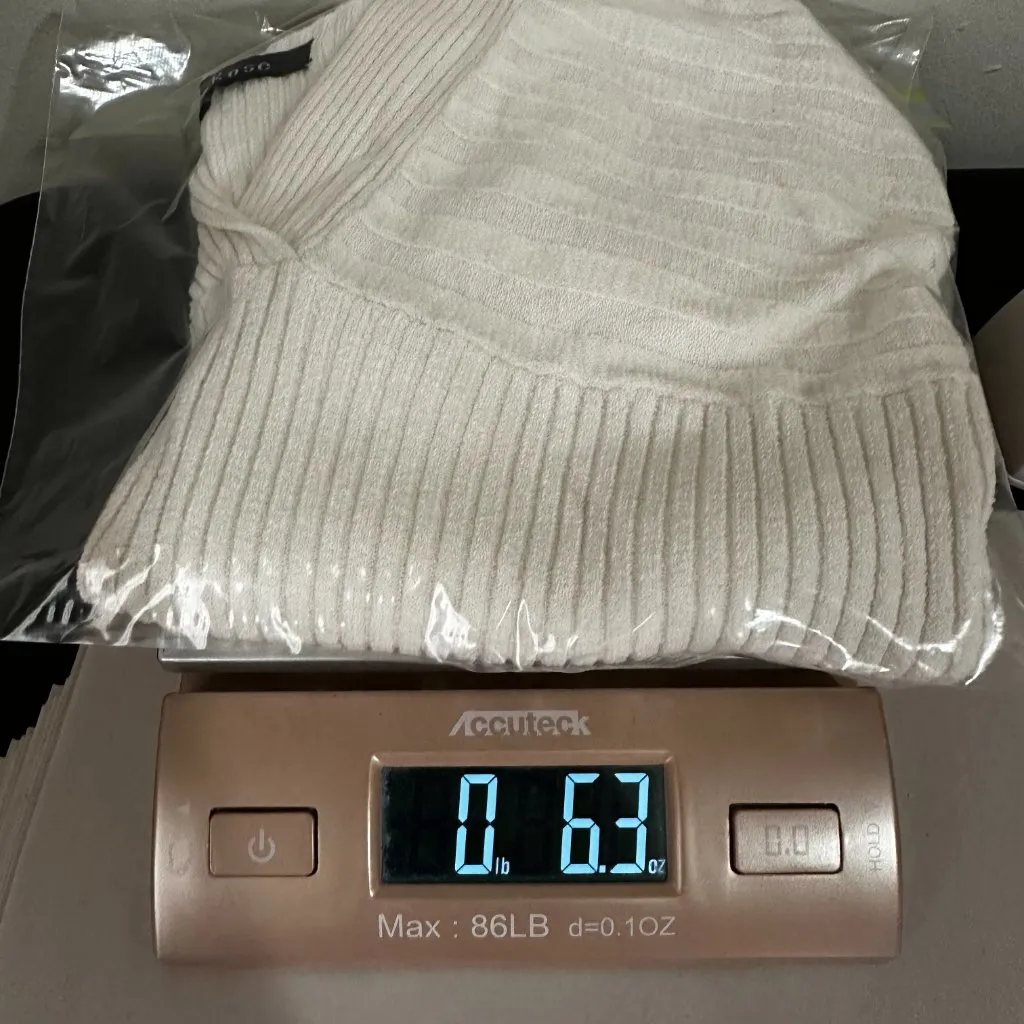 Carol Rose White Ribbed Knit Sweater Tank Top Stretch Deep V Knit Neutral Basic - Image 8