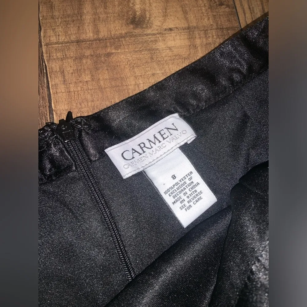 Carmen by Carmen Marc Valvo holiday Sequined Fishtail Ball Skirt 8 party evening - Image 6