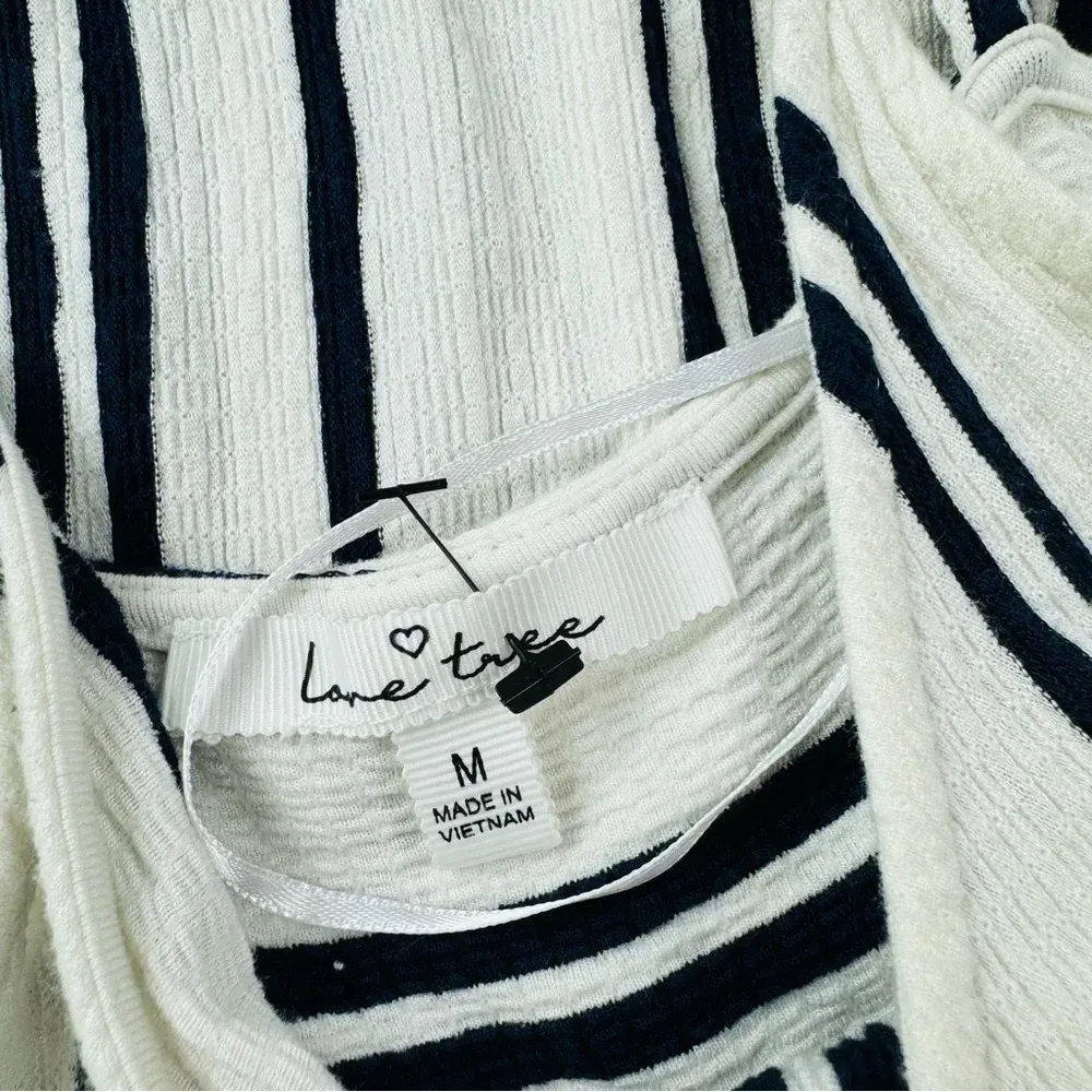 Love Tree White Pull on Striped‎ Wide Leg Spaghetti Straps Jumpsuit - Image 7