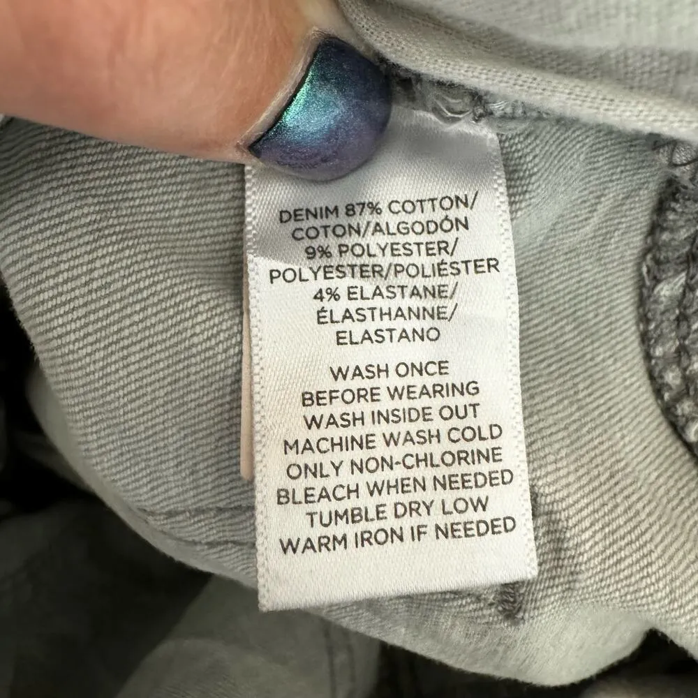 Loft EUC Ann Taylor  Modern Skinny Light Grey Denim Jeans Womens 14 90 - Image 6