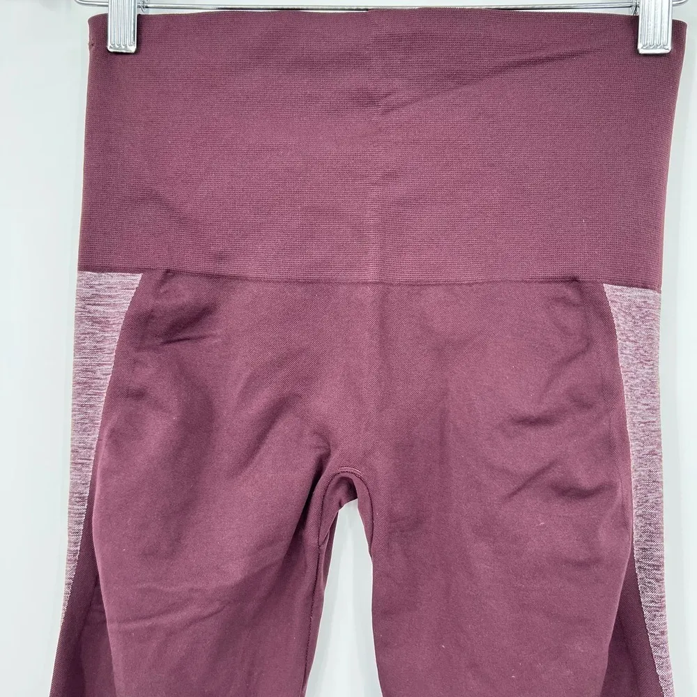 Assets by Spanx leggings women plum stretch moto pull on ankle pants size medium - Image 3