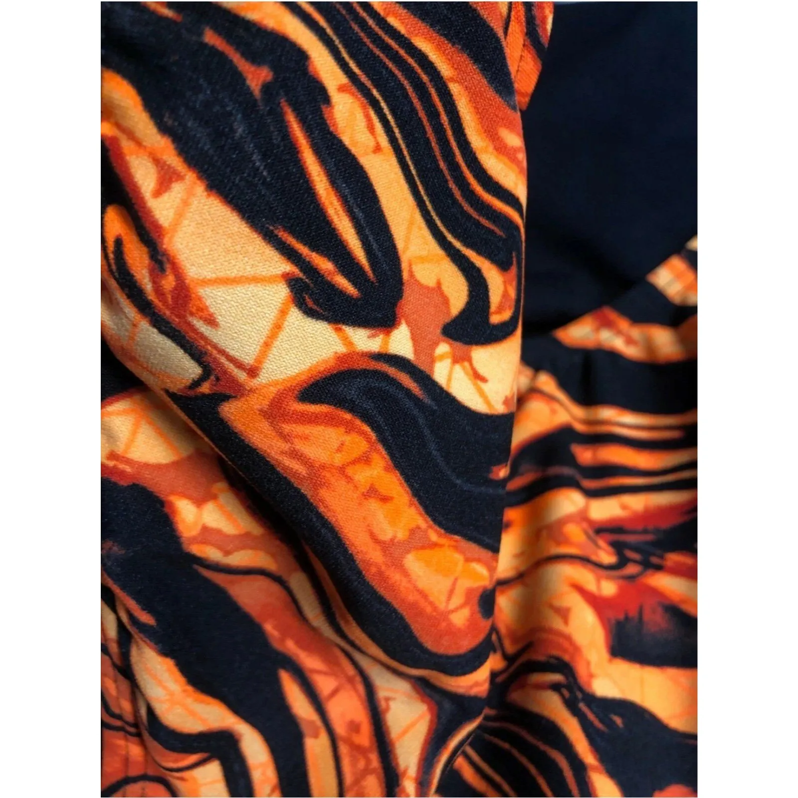 Womens 32 TYR Miramar Cutoutfit One Piece Swimsuit Black/Orange Durafast Orange - Image 5