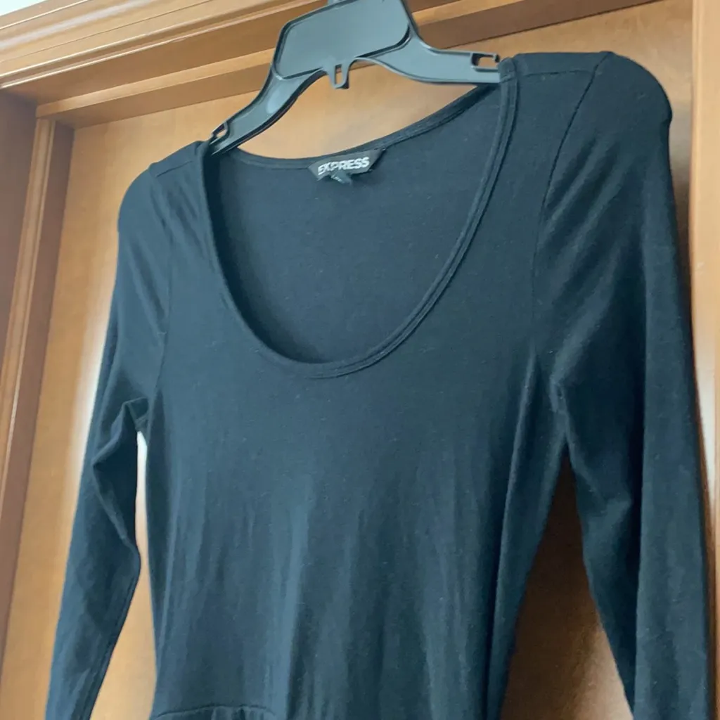 Express black bodycon rushed sides dress - Image 2