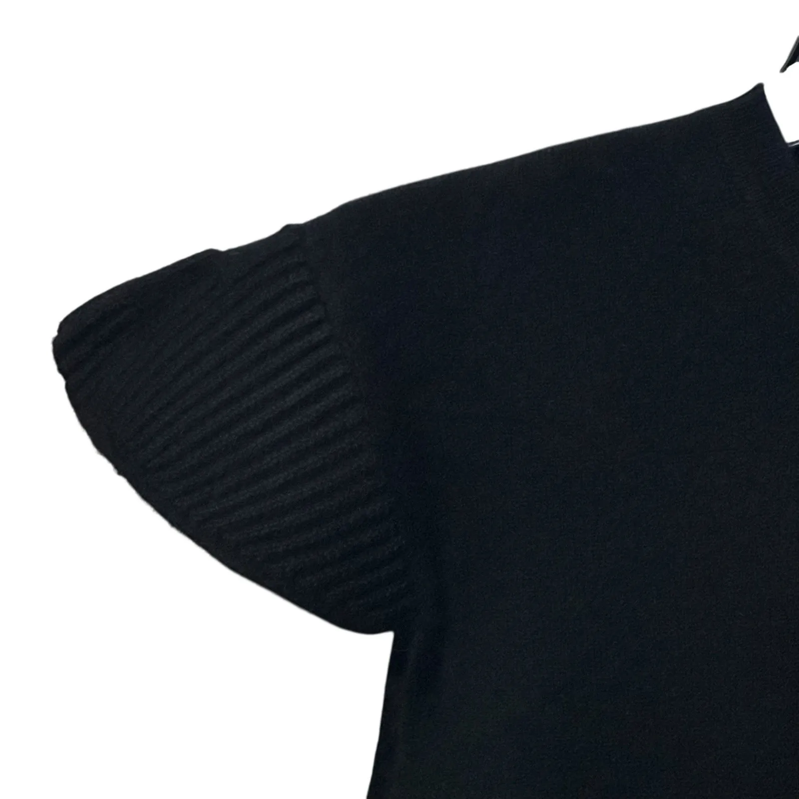 Naadam Women's 100% Cashmere Sweater Cap Sleeve Pullover Size Small Black Soft - Image 2