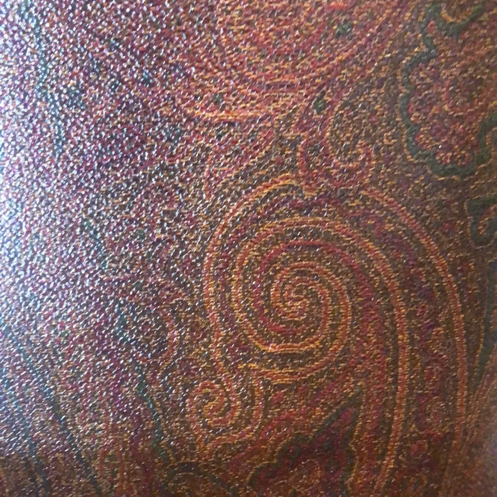 ETRO Milano Red Paisley Vachetta Leather Shoulder Bag Tote Interior Pocket - Image 15