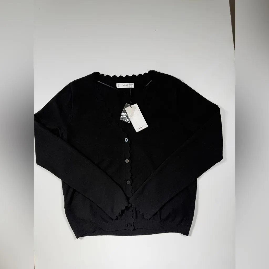 Mango Black Scalloped Cardigan 🖤 NEW WITH TAGS🏷️ - Image 2