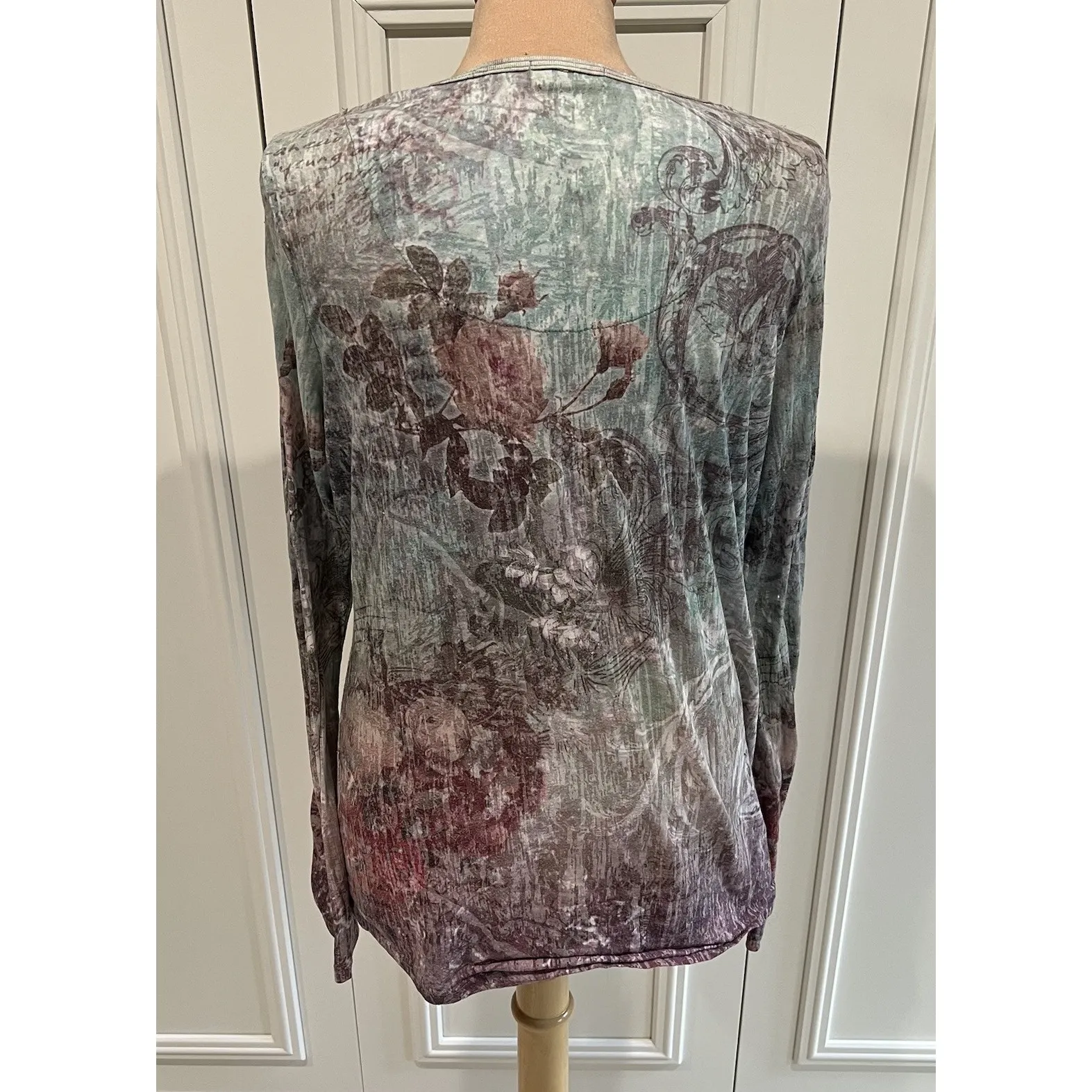 Energe World Wear Henley Top Green‎ Brown Forest Fairy Boho Hippie Artsy Size undefined - Image 4
