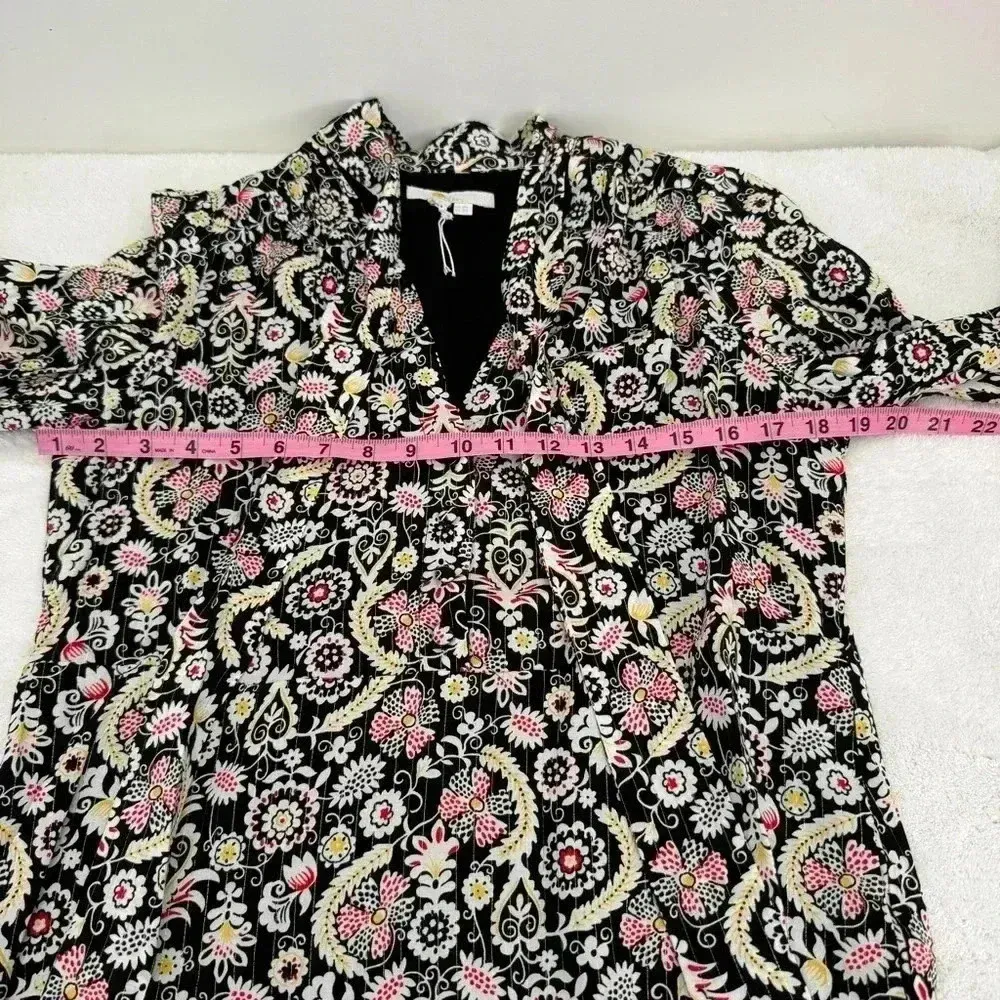 Boden Tie Neck Mini‎ Dress Women's 4R Black Size 4 - Image 6