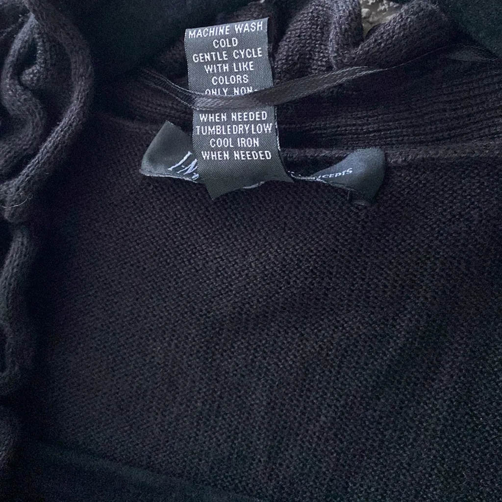 NWT 🖤 I.N.C. Macy’s Long Cardigan/Duster Ruffled Trim Cotton Blend Deep Black 2X - Image 12