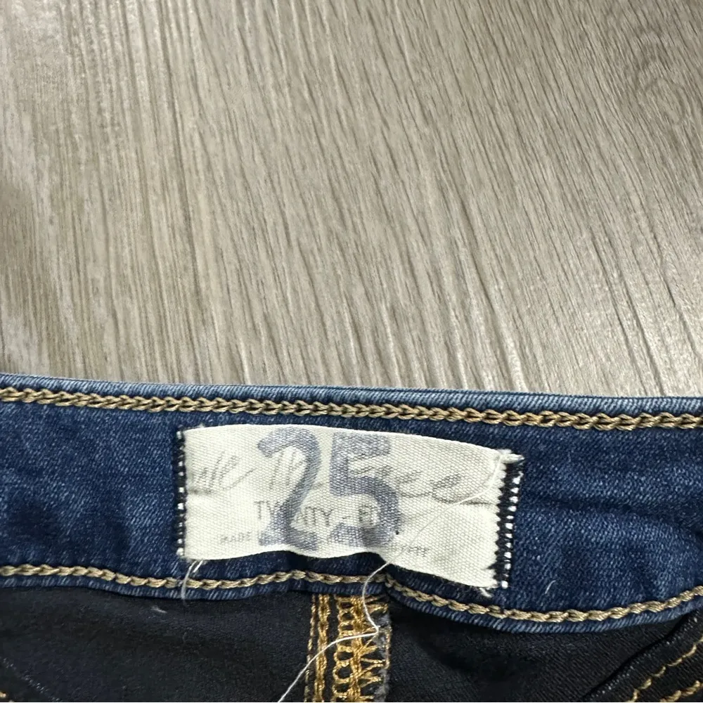 We The Free People Riley Slit High Rise Split Hem Dark Wash Skinny Jeans Size 25 - Image 6