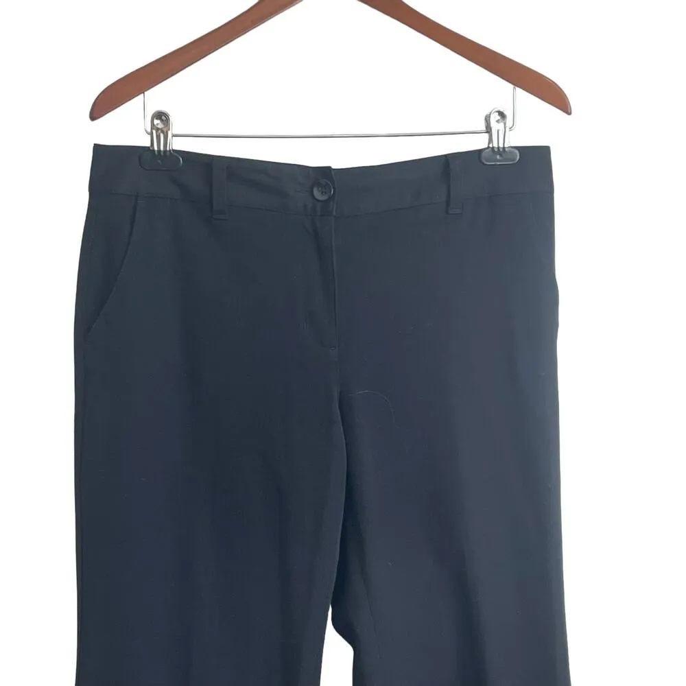 Talbots Pants Women 10 Petite Black Wide Leg Stretch Classic Minimalistic Office - Image 8