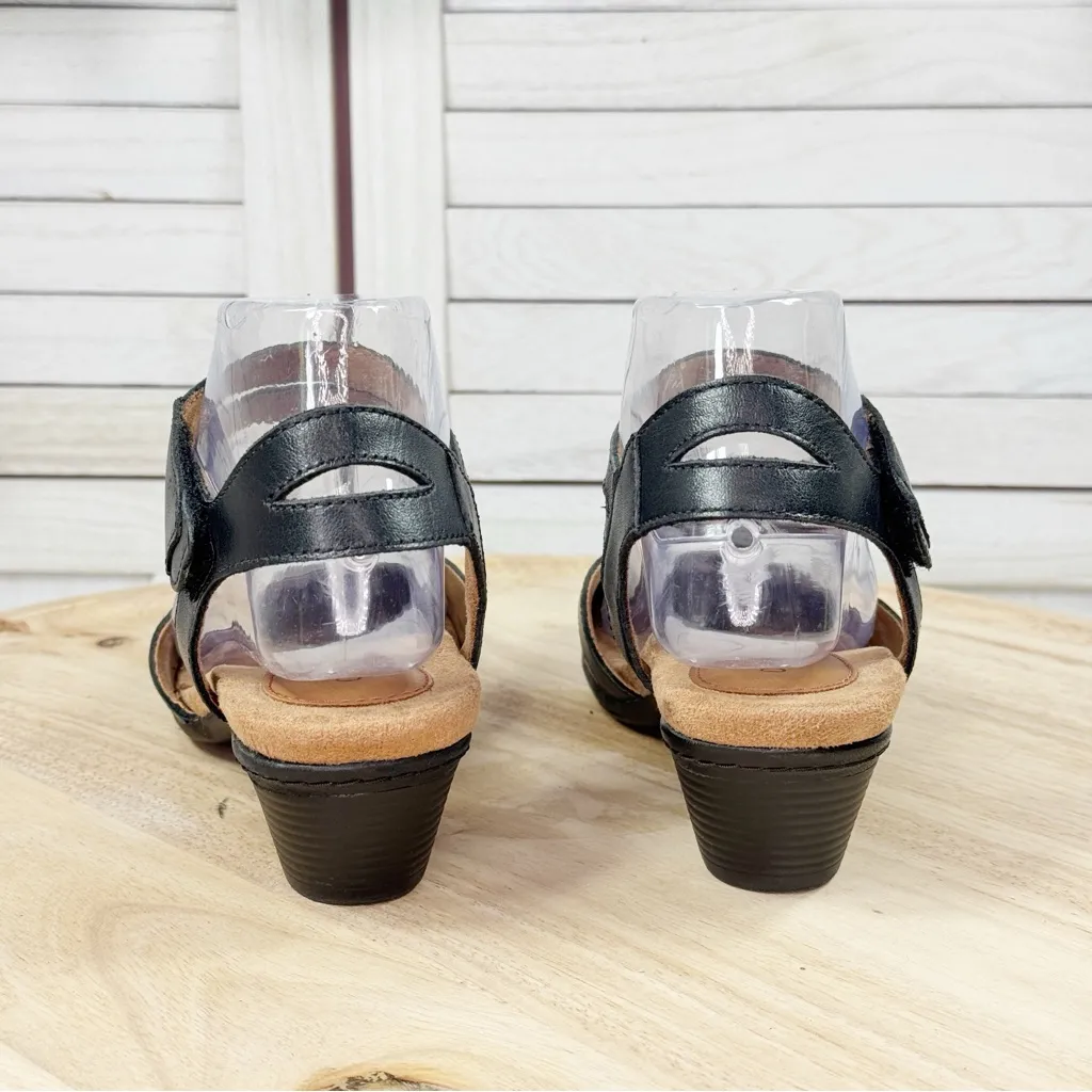 Rockport Cobb Hill Laurel Perforated Block Heel Mary Jane Shoes Black 7.5 - Image 6