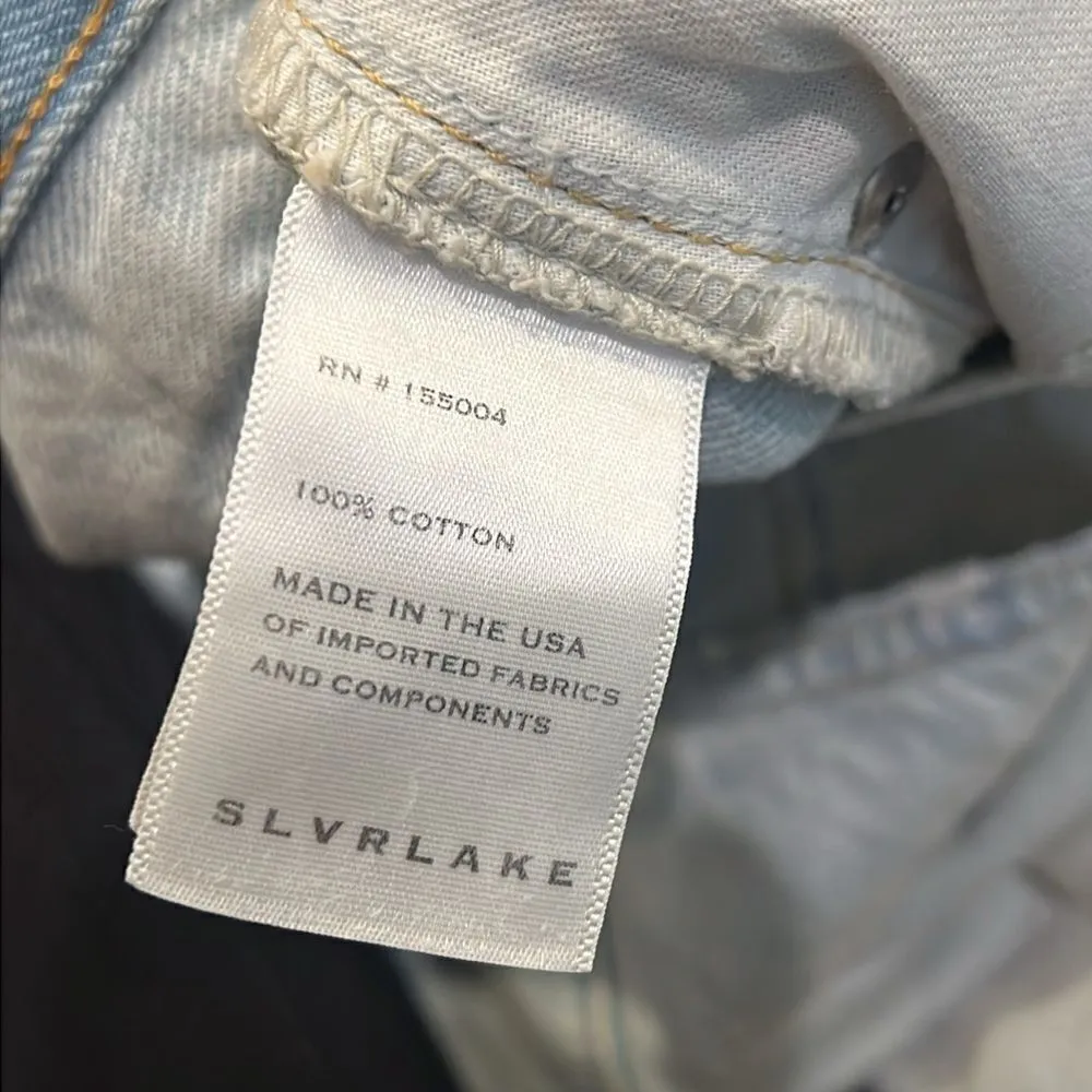 Slvrlake London High Rise Straight Ankle in Heartbreak Hotel 30 Blue - Image 6