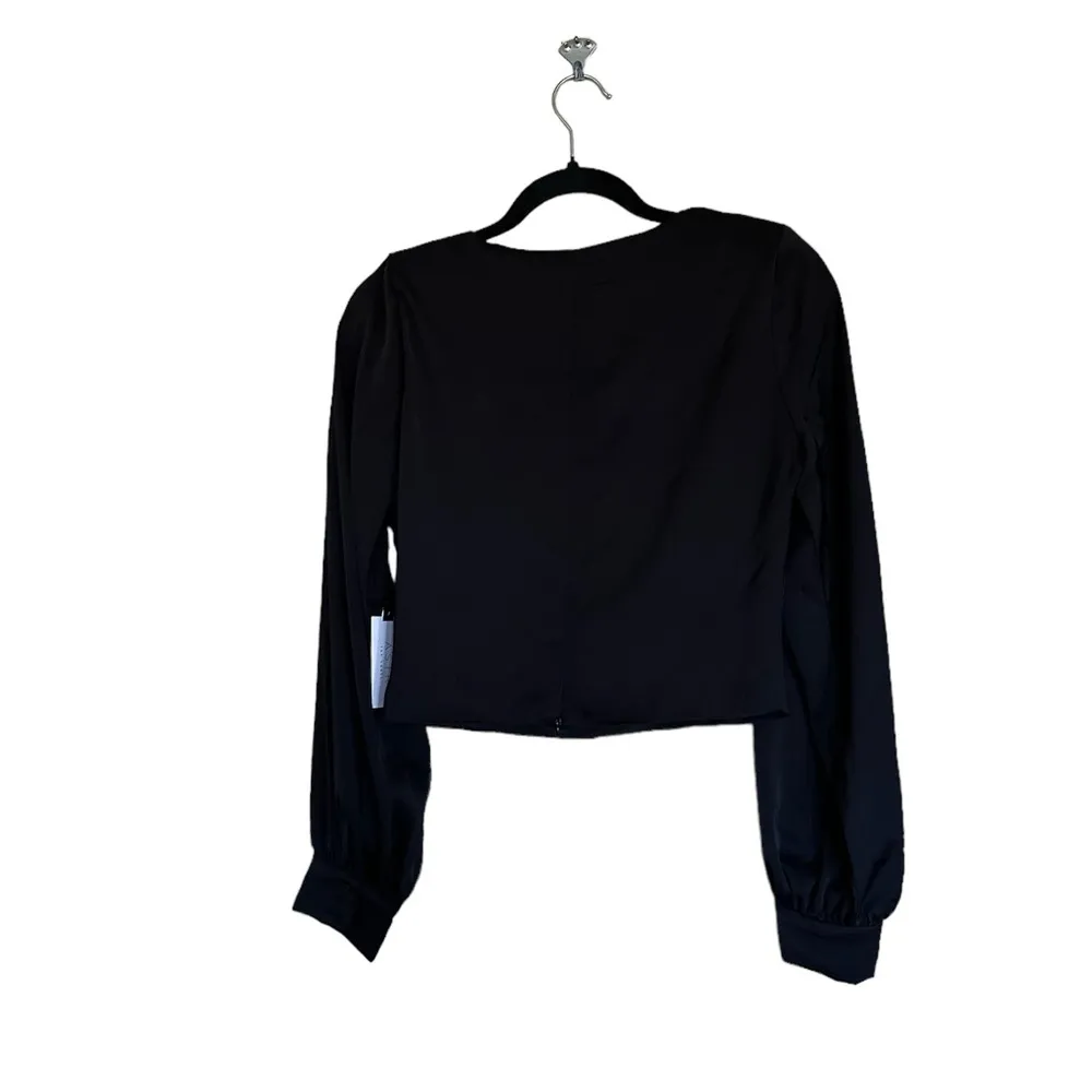 ASTR NWT  THE LABEL Square Neck Top BLACK Medium - Image 5