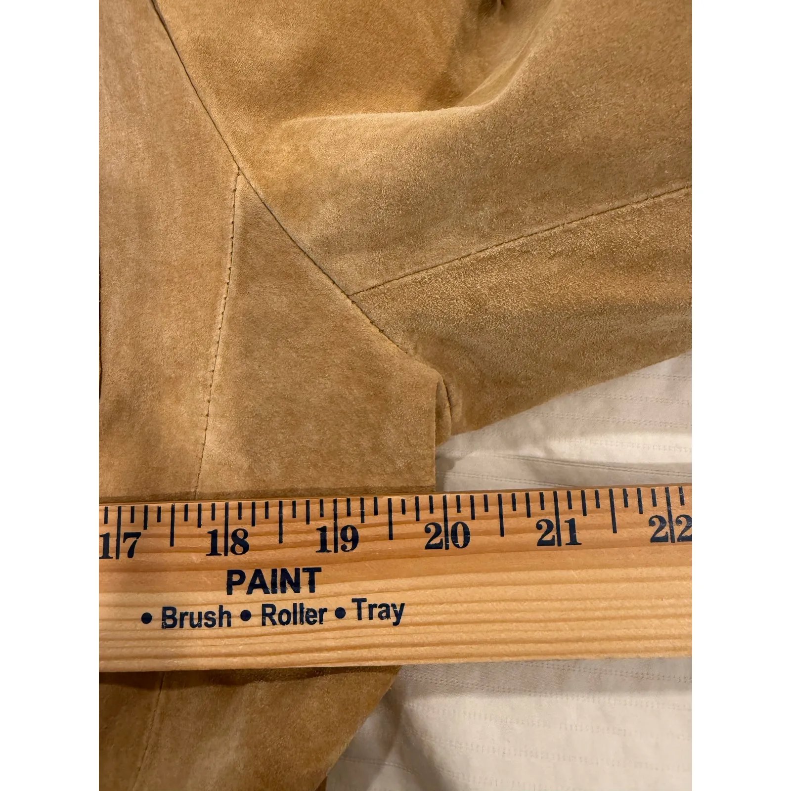 New York & Company Moto Jacket Mens Large Tan Leather Trucker Grunge Full Zip Brown - Image 9