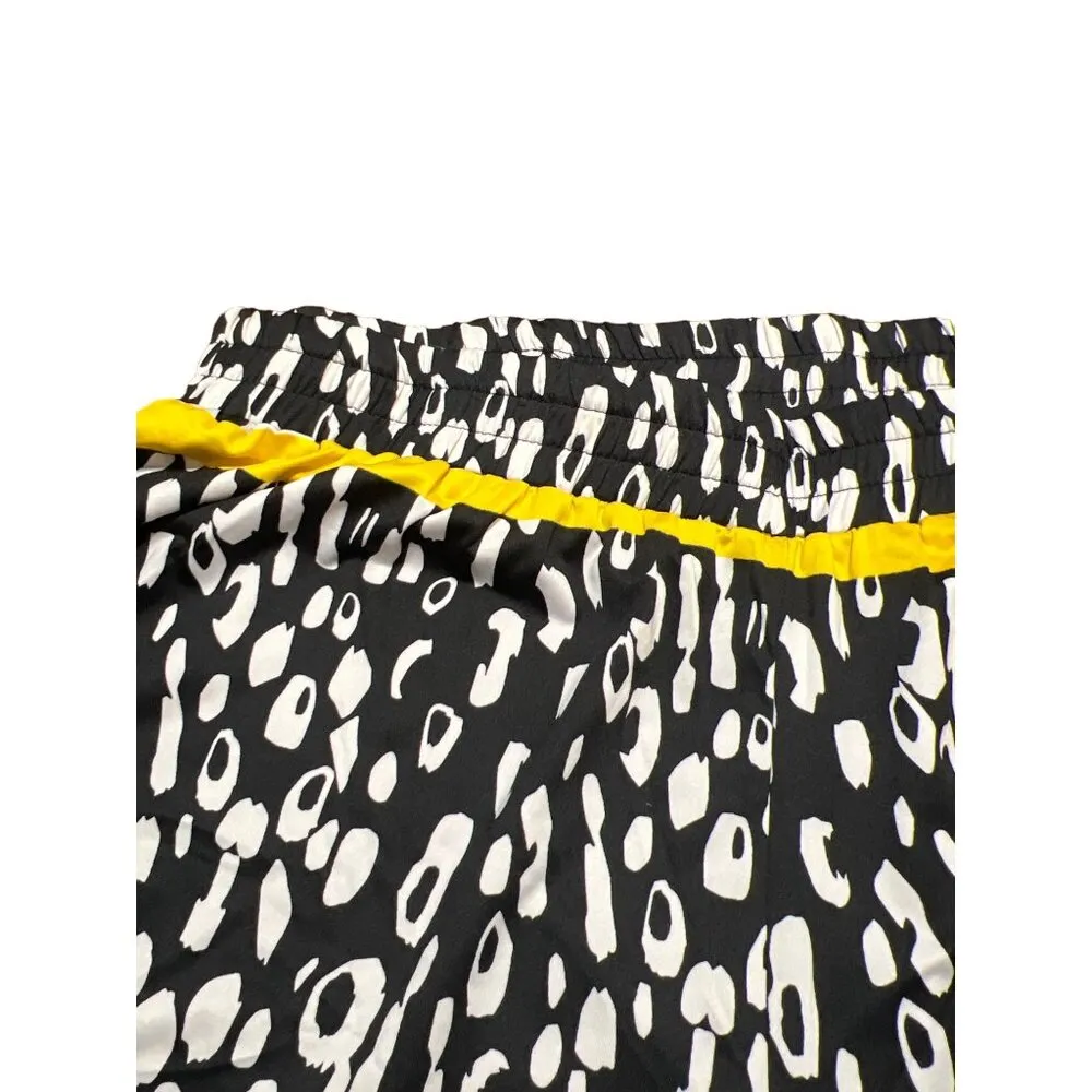 Ashley Stewart Animal Print Wide Leg Pants Pull On Black White Yellow Size 22/24 - Image 3