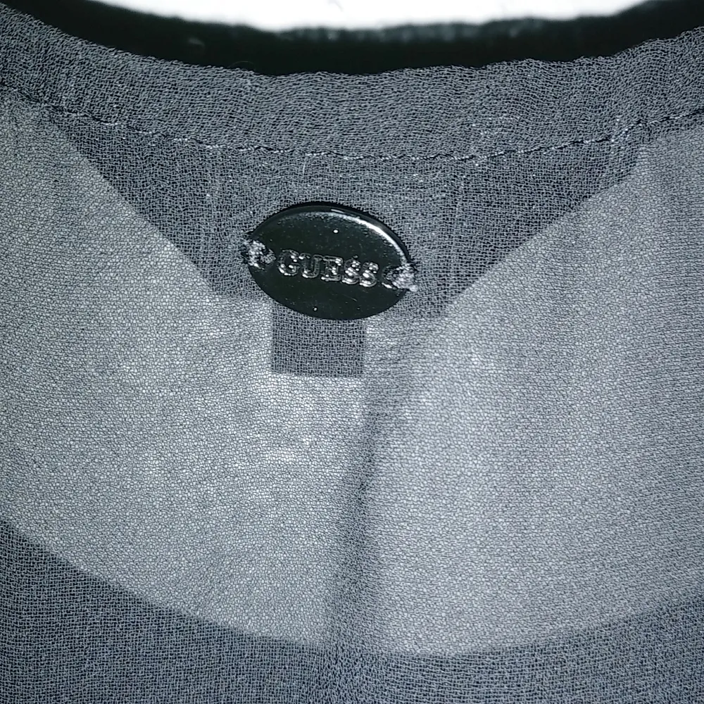 Guess L Elegant Embellished Black Tank Top - Image 7