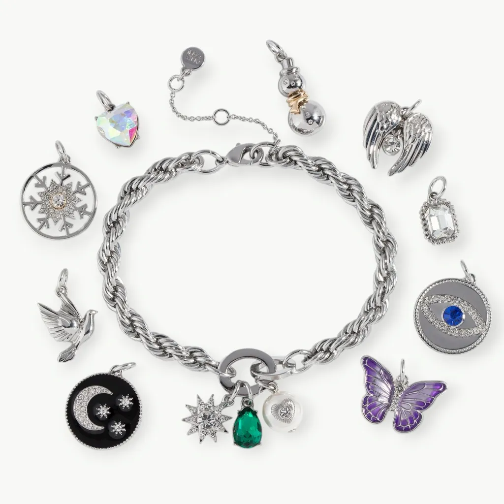 Alex & Ani 'Year In Charms' Mix + Match Charm Bracelet Gift Set | OS | Silver - Image 2