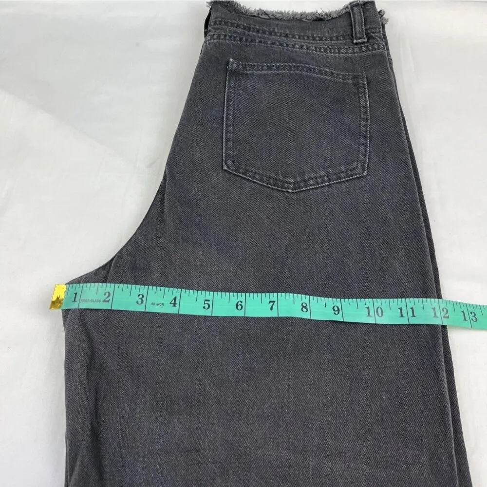 Zara Women's Black Jeans/Wide Leg/Button Fly Sz 8 SKU 4220 - Image 7