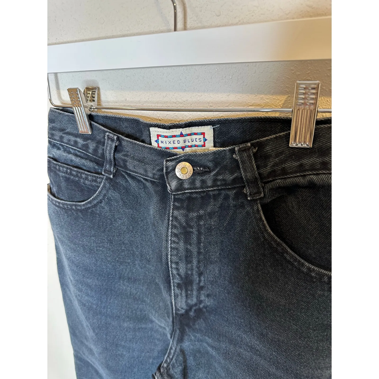 Mixed blues vintage bow detail‎ black denim - Image 2