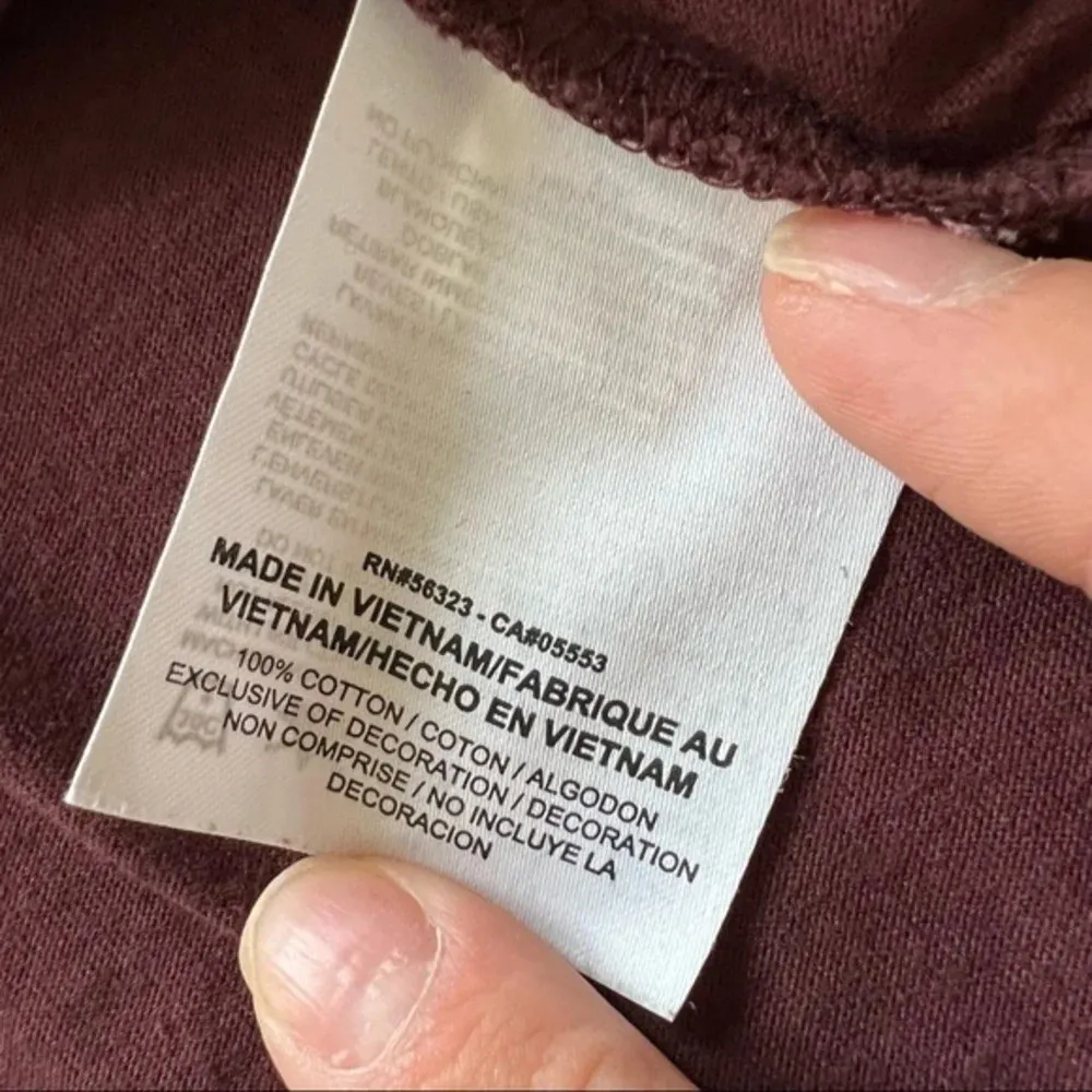 Nike Womens Metallic Gold Graphics Brown Long Sleeve Tee T-Shirt Medium - Image 8