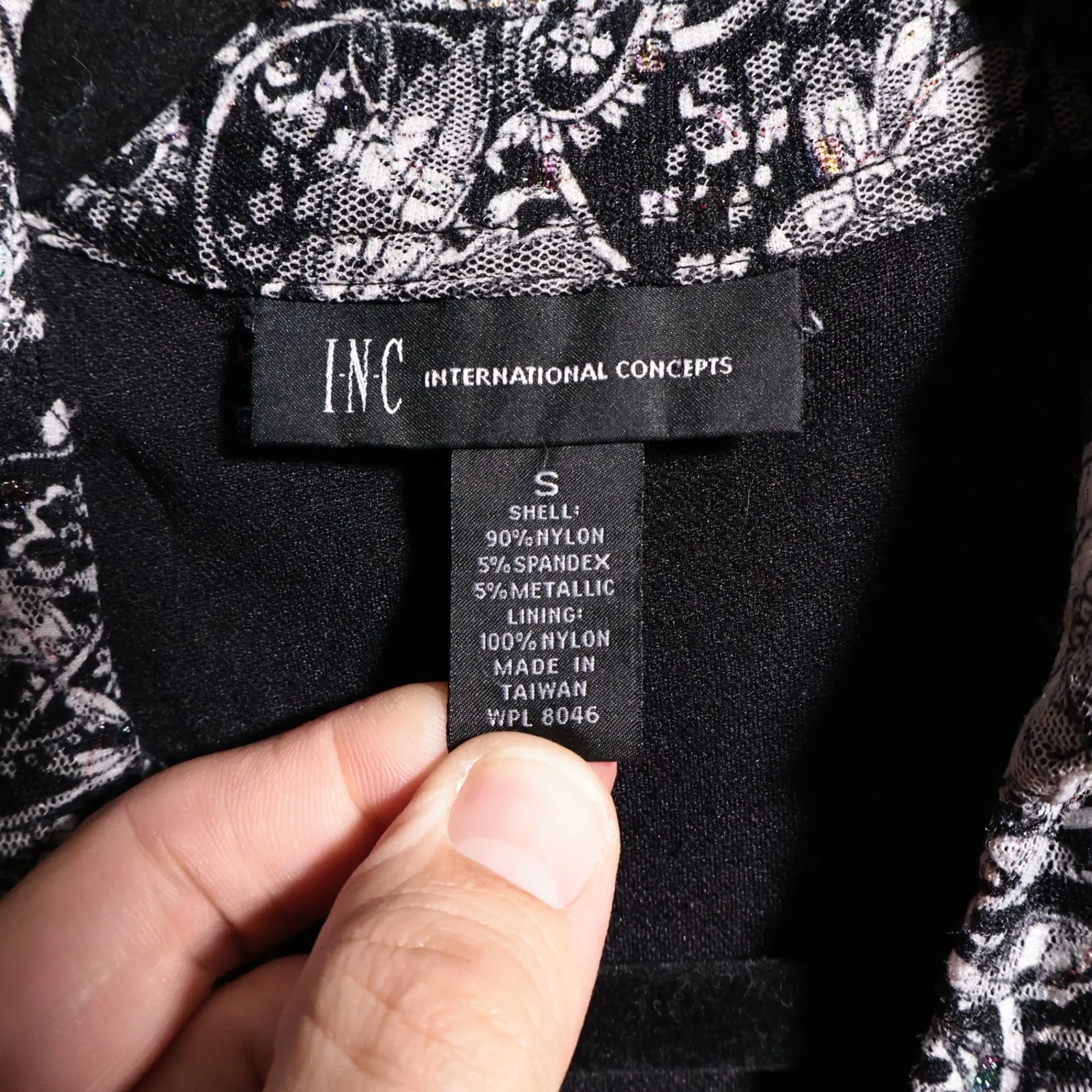 VTG Y2K Whimsigoth Mesh Bell Sleeve Fitted Button Up Top Floral Blouse Fairy S Black - Image 4