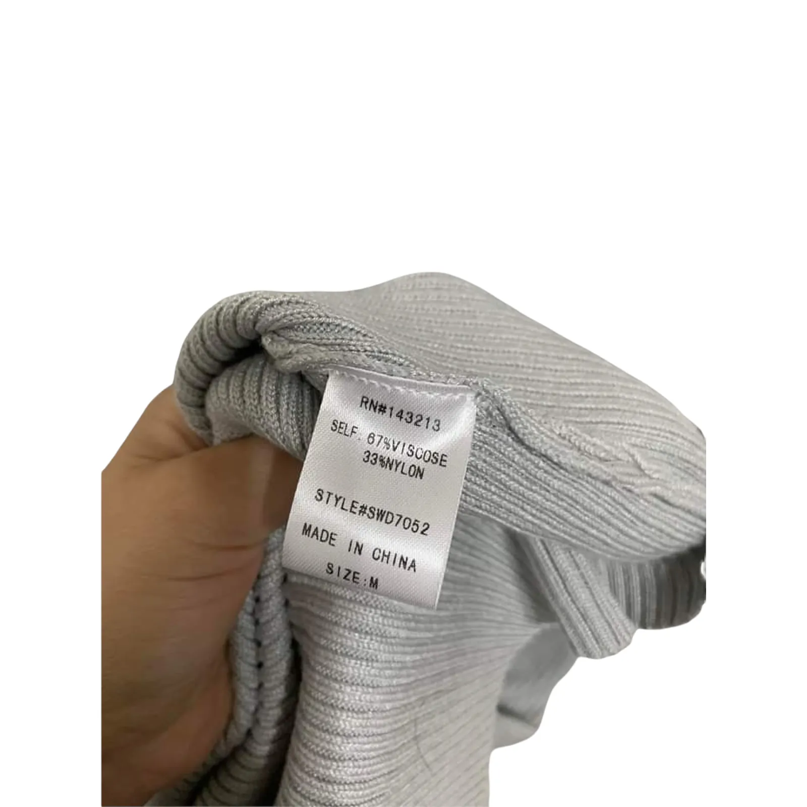 HARPER New York Spaghetti Strap‎ Bodycon Gray Sweater Dress Size Medium - Image 4