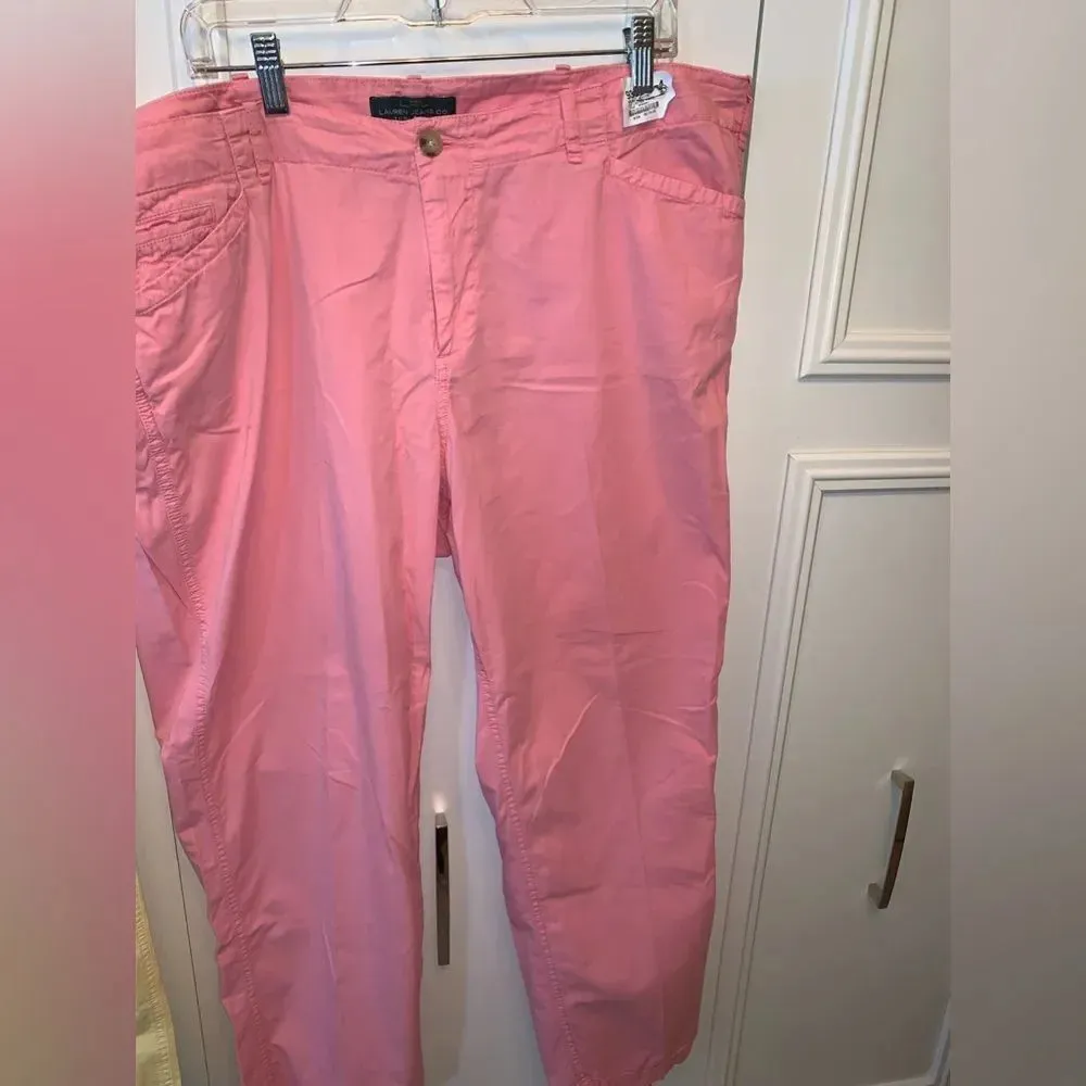 Set 2 Ralph Lauren navy blue/pink chino‎ pants 18W - Image 12