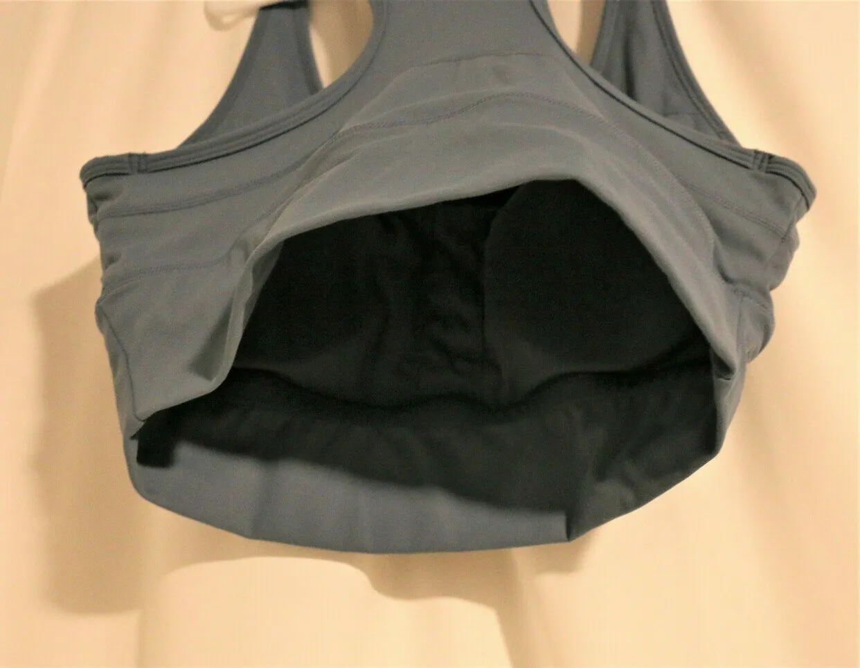 S Blue Sports Bra Lightly Padded Workout Top Activewear Bra Yoga Medium Impact - Image 4