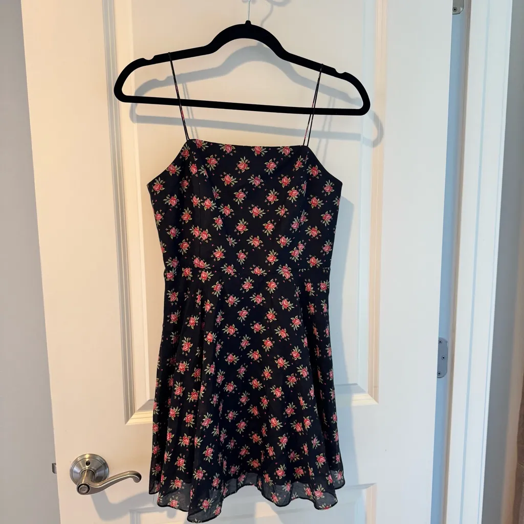 Alice + Olivia Glinda Floral-Print Rose Mini Dress | Size 2 - Image 3