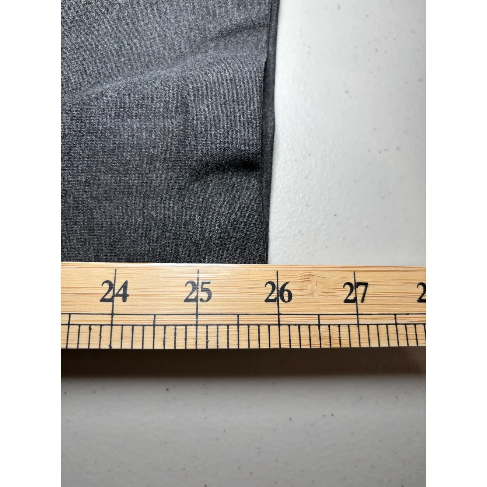 Quince Dark Heather Gray Pull-on Ankle Length Ponte Pants Large Stretch Leggings - Image 8