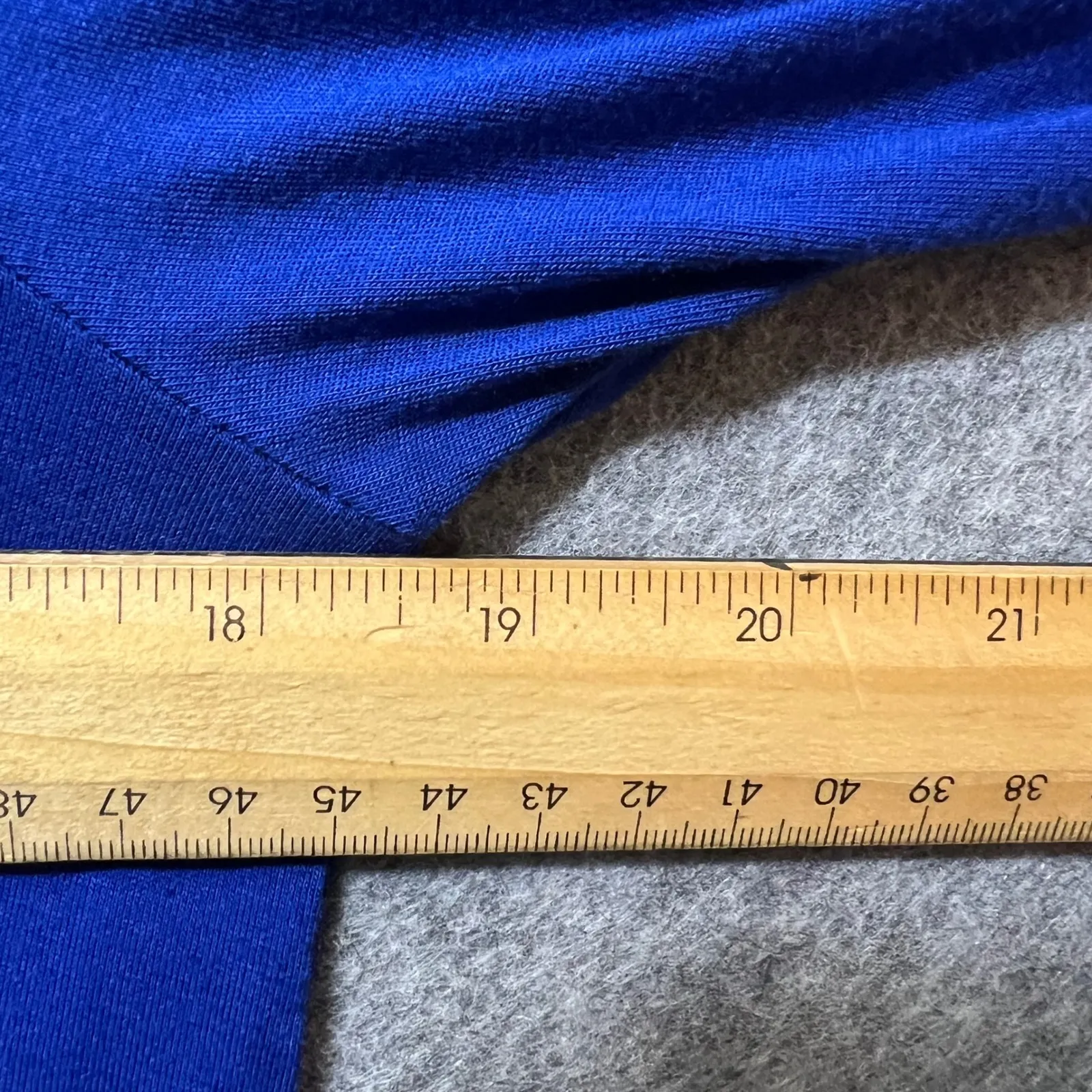 Jeanne Pierre Blue Bell Sleeve Top Button Cuff Stretch Knit Scoop M - Image 5