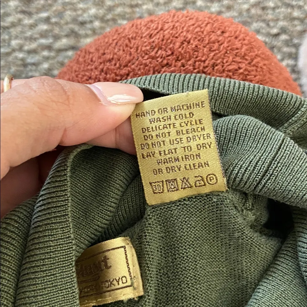 Paul Stuart Rare Vintage 100% Silk Green Slim Fit Turtleneck Lightweight Sweater Size XS - Image 9