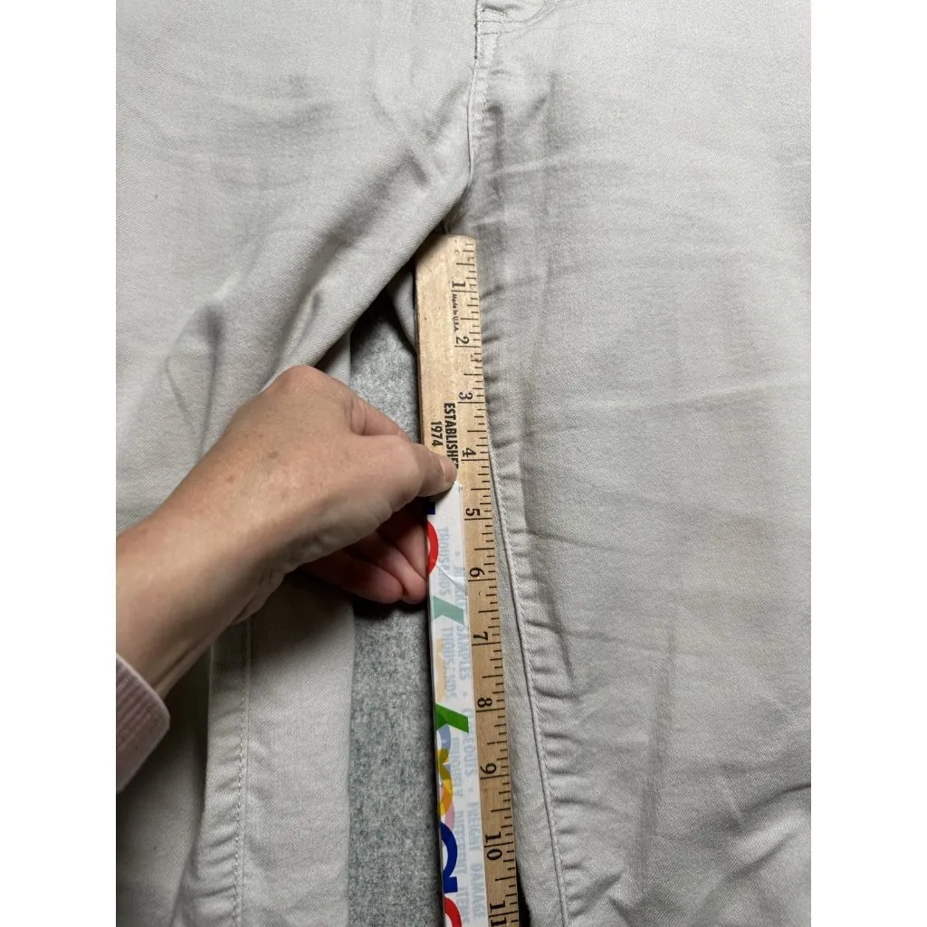 D. Jeans  Womens Size 10 White Skinny Flat Front Zip Button Stretch - Image 11